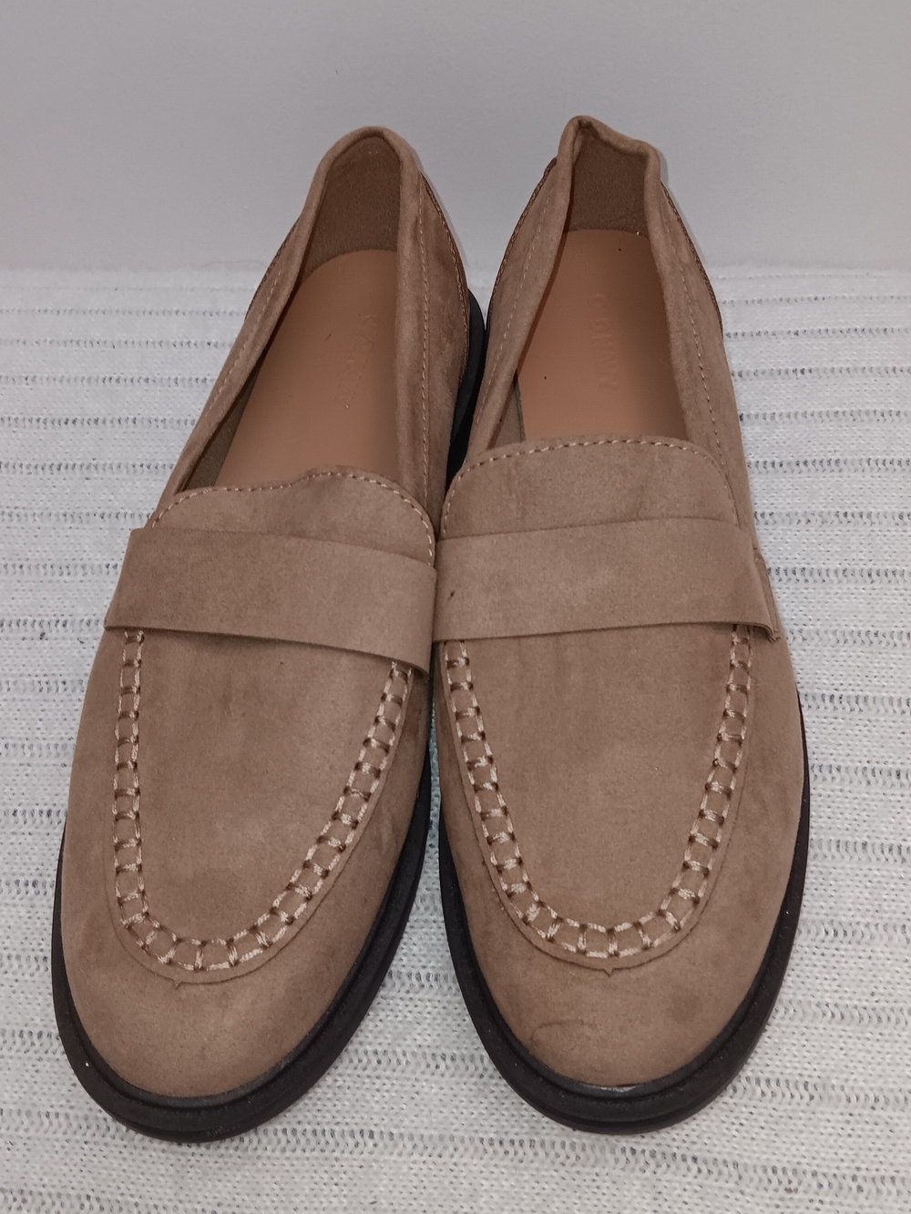 Old Navy Women's Taupe Suede-Look Penny Loafers